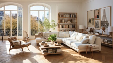 Fototapeta premium Room interior design. Generative AI