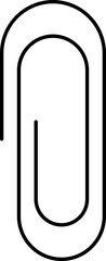 Isolated Paper Clip Icon in Line Art.