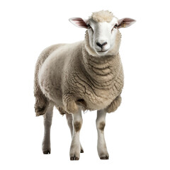 Fototapeta premium white sheep isolated on white