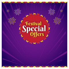 Festival Special Offers, Sale template Vector Design 