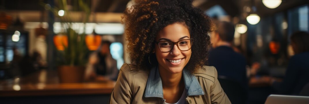 Young African businesswoman. Generative AI