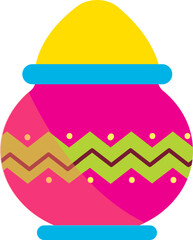 Mud Pot Full Of Dry Color Or Grain Element In Colorful.