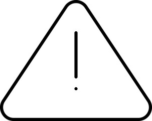 Warning Sign Icon In Black Outline.