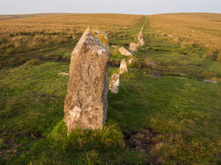Stone Circle, Hingstone Hill, Bronze Age, Dartmoor National Park, United Kingdom