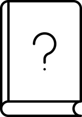 Linear Style Question Book Icon Or Symbol.