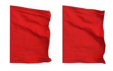 drapeau rouge vierge sur fond transparent - mockup
