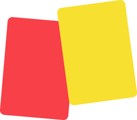 Yellow And Red Penalty Card Flat Icon.