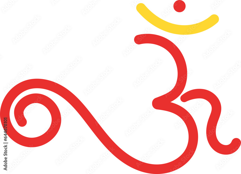 Wall mural om symbol written in hindi language