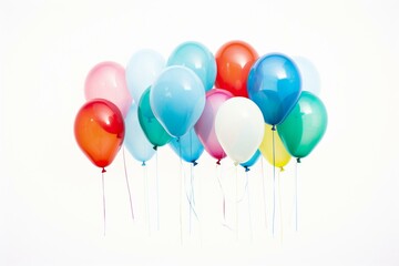 group of balloons on white. Generative AI