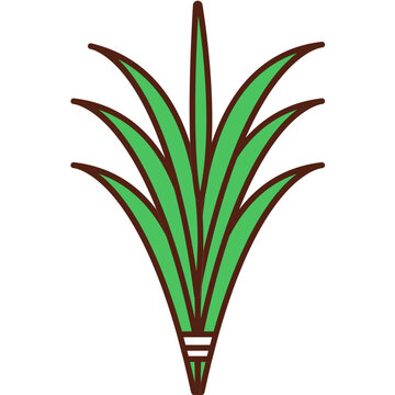 Durva (Doob) Leaves Bundle Icon In Flat Style.