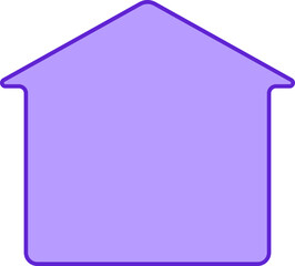 Flat Style Home Structure Violet Icon.
