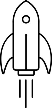 recommend clip art: Fly Rocket Or Missile Icon In Linear Style.