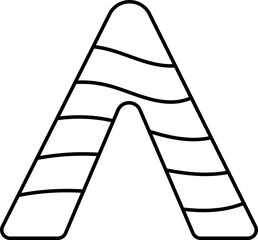 Black Thin Line Art Of Ally Icon.