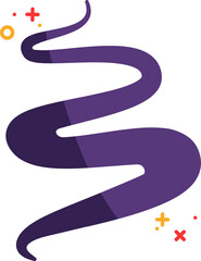 Naklejka premium Purple Illustration Of Smoke Icon Or Symbol.