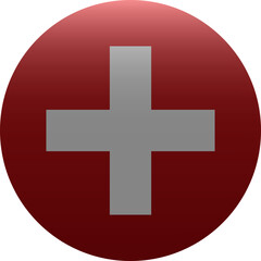 Medical Symbol Or Icon In Red And White Color.