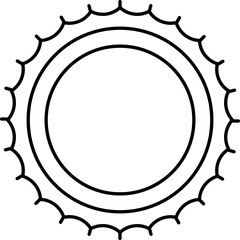 Isolated Bottle Cap Icon In Linear Style.