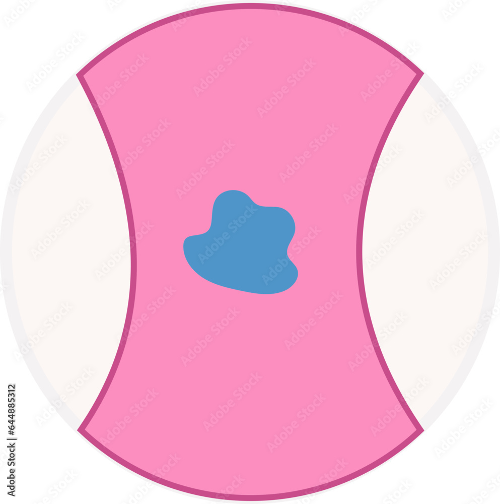 Canvas Prints Flat Vagina Wetness Icon In Blue And Pink Color.