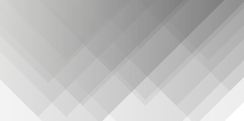 Abstract white and gray background design with layers of textured white transparent material in triangle and squares shapes. White color technology concept geometric line vector background.