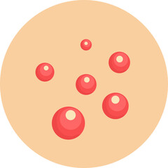 Fototapeta premium Flat Illustration Of Acne Skin Icon.