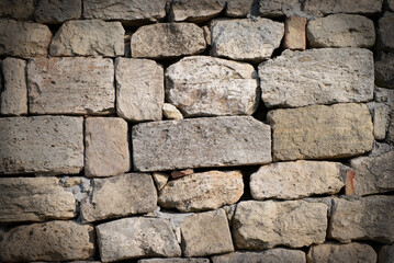 Brick stone wall can be used for background