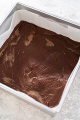 Homemade candy cane fudge