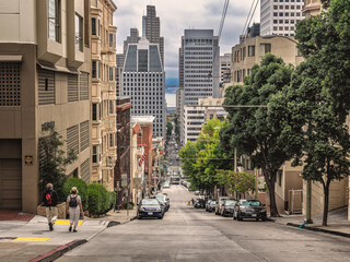 Streets and home in San Francisco, California USA