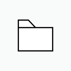 Folder Icon. Files, Archives. Universal Interface, Data Symbol.