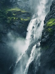 Obraz premium vertical wallpaper. waterfall.