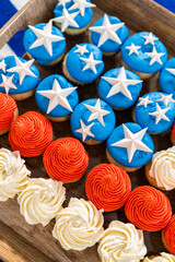 American Flag Mini Cupcakes