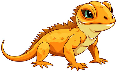 cartoon orange lizard, generative ai