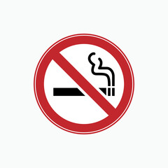 No Smoking Icon. Bad Habit Illustration for Health. Applied as Trendy Symbol for Design Elements, Websites, Presentation and Application - Vector.    