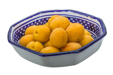 Yellow ripe apricots