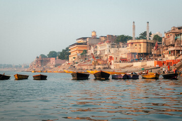 Obraz premium mornings in Varanasi, India