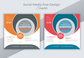 Modern and corporate business marketing promotional adds post design or social media banner template.