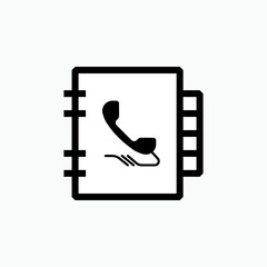 Phone Icon. Contact Book Symbol for Design and Websites, Presentation or Application – Vector
