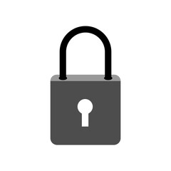 Lock icon on isolated white background.Vector illustration.