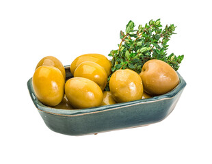 Green gigant olives