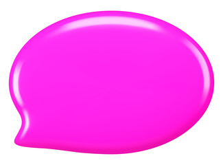 3d pink speech bubble and message box