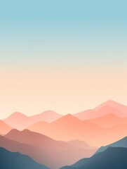 Obraz premium vertical wallpaper. mountains silhouettes.