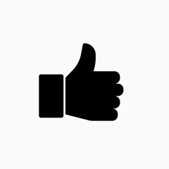Thumb Icon. Like, Up Gesture.  Agree Symbol - Vector.