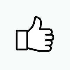 Thumb Icon. Like, Up Gesture.  Agree Symbol - Vector.