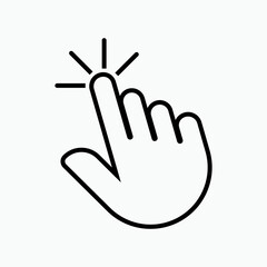 Touchscreen Icon. Tap, Gesture Technology on Devices Surface - Vector.