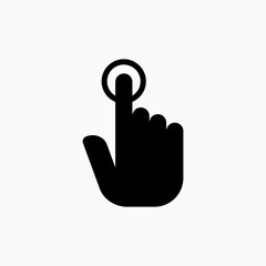 Fototapeta premium Touchscreen Icon. Tap, Gesture Technology on Devices Surface - Vector.