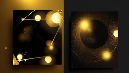 A captivating Black Friday sale flyer with a golden bokeh lights abstract background