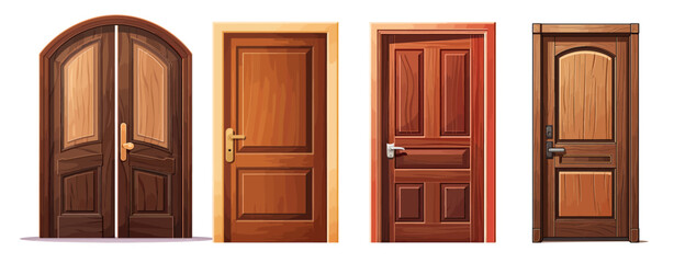 Wide close door. Unlocked entry, wooden doorframe