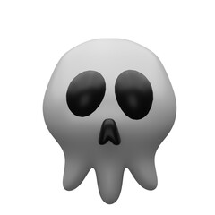 skull on white, icon, halloween
