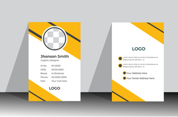 Modern Simple Fresh Id Card Design, Professional Identity Card Template Vector for your company employee.