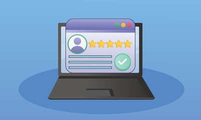 online voting electronic voting system internet election template.on blue background.Vector Design Illustration.