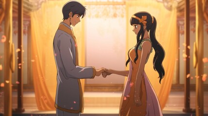 Anime Indian Wedding: Love Under the Mandap.