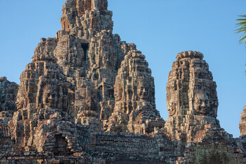 Buddhist temple Bayon on the ruins of the capital of the Khmer Empire Angkor Thom